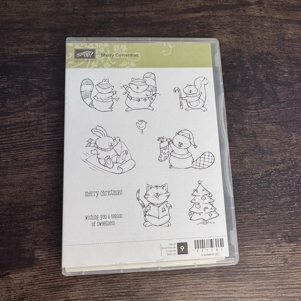Stampin' Up! Merry Crittermas Unmounted Rubber Stamp Set